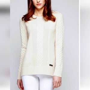 Noel Asmar Equestrian cream wool/cashmere sweater